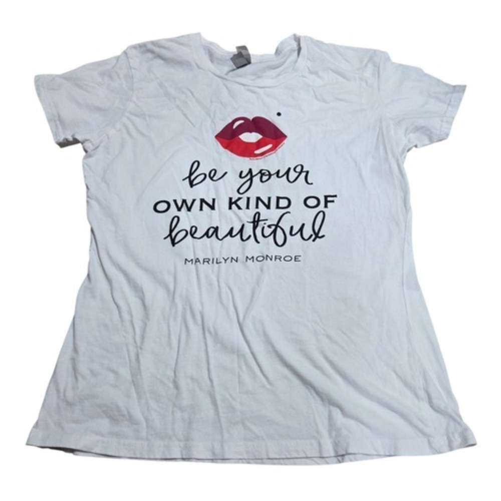 Instant Message Marilyn Monroe Lips Be Your Own Kind Of Beautiful Large T-Shirt